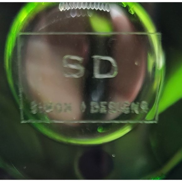 Crystal Watering Can Simon Design (SD) Green with Pink Rhinestones EUC - Picture 5 of 6